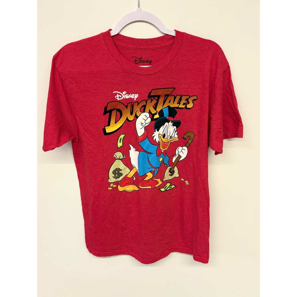 Scrooge McDuck DuckTales Disney Men M Red Retro Cartoon T-Shirt